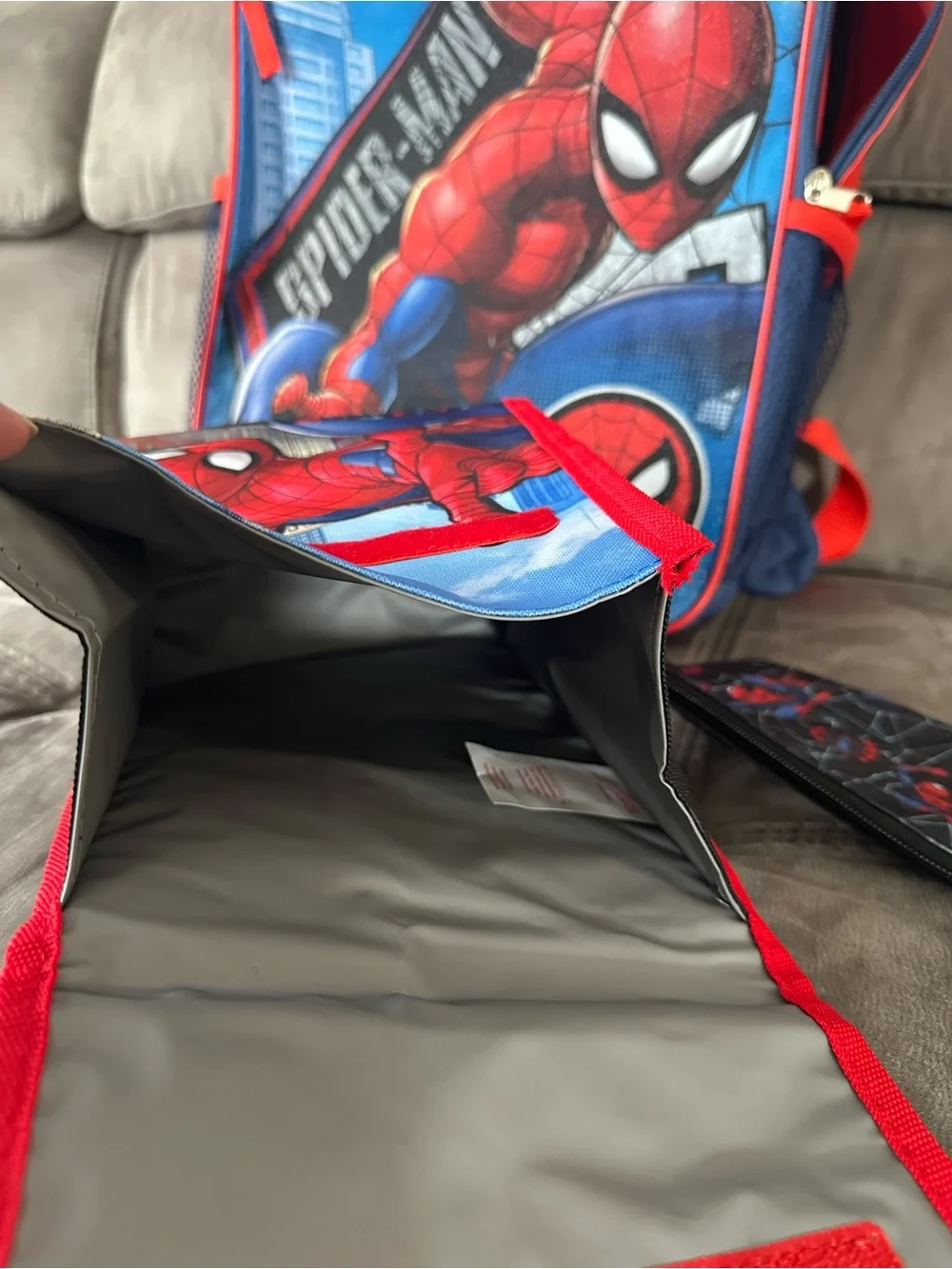 Marvel Spider-Man Kids Backpack Lunch Bag and Pencil Case 3-Piece School Set